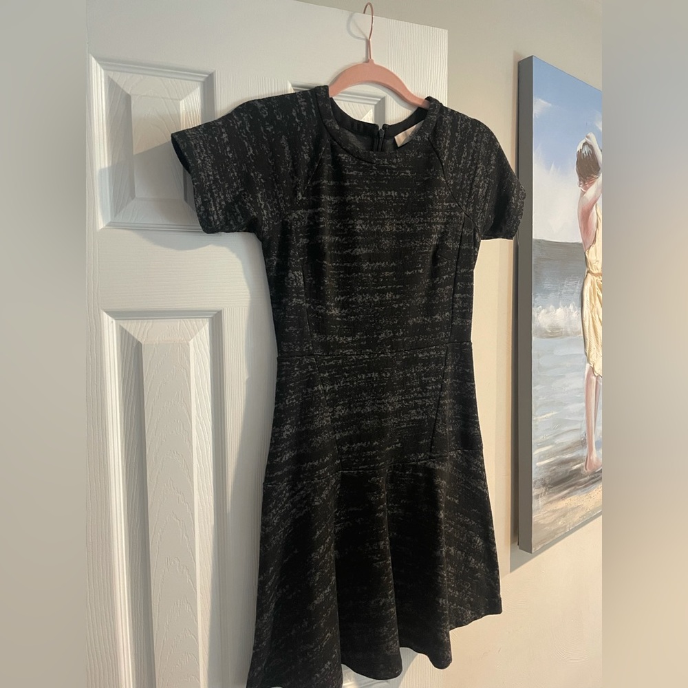 Loft Gray & Black Dress